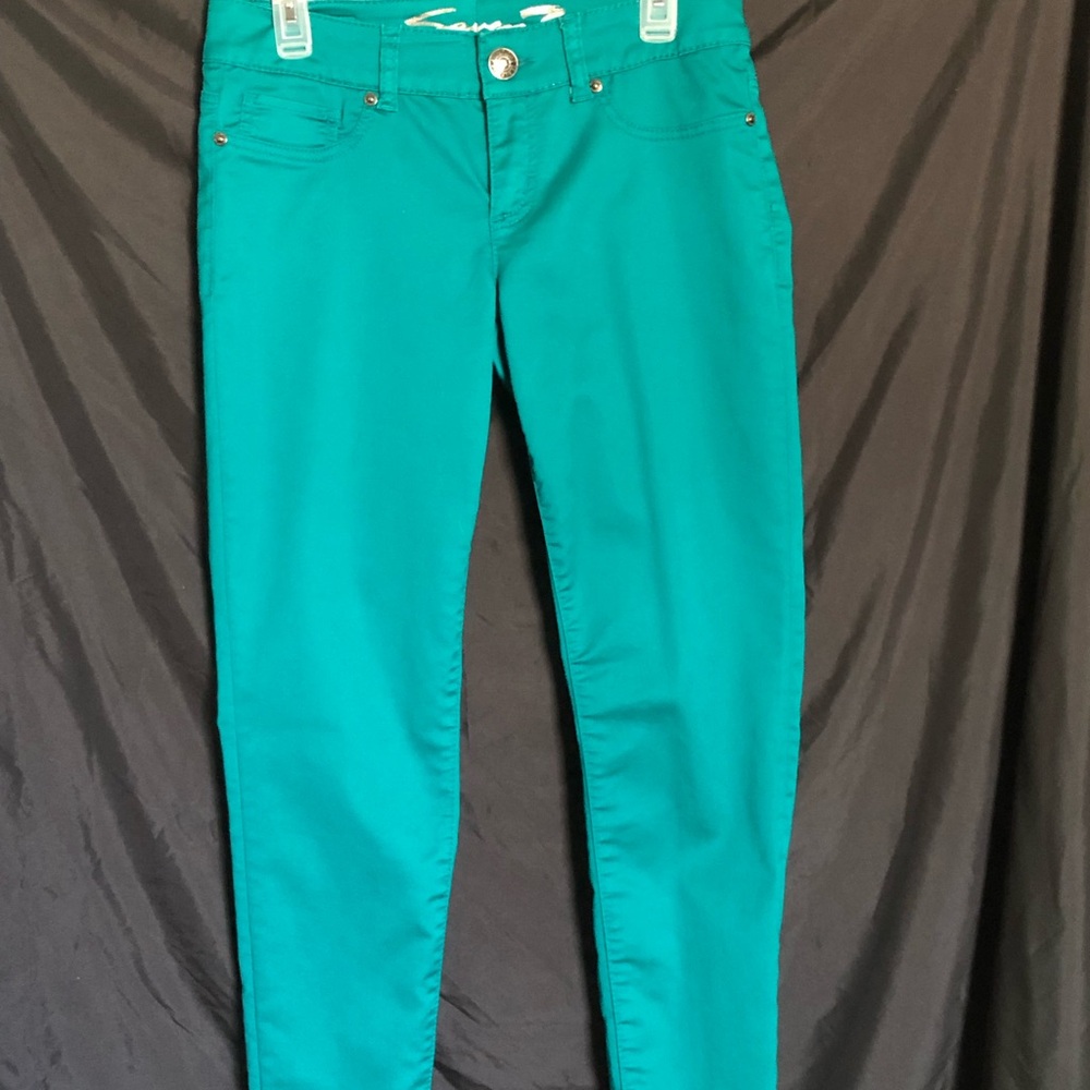 Seven Jean women leggings teal green size 30